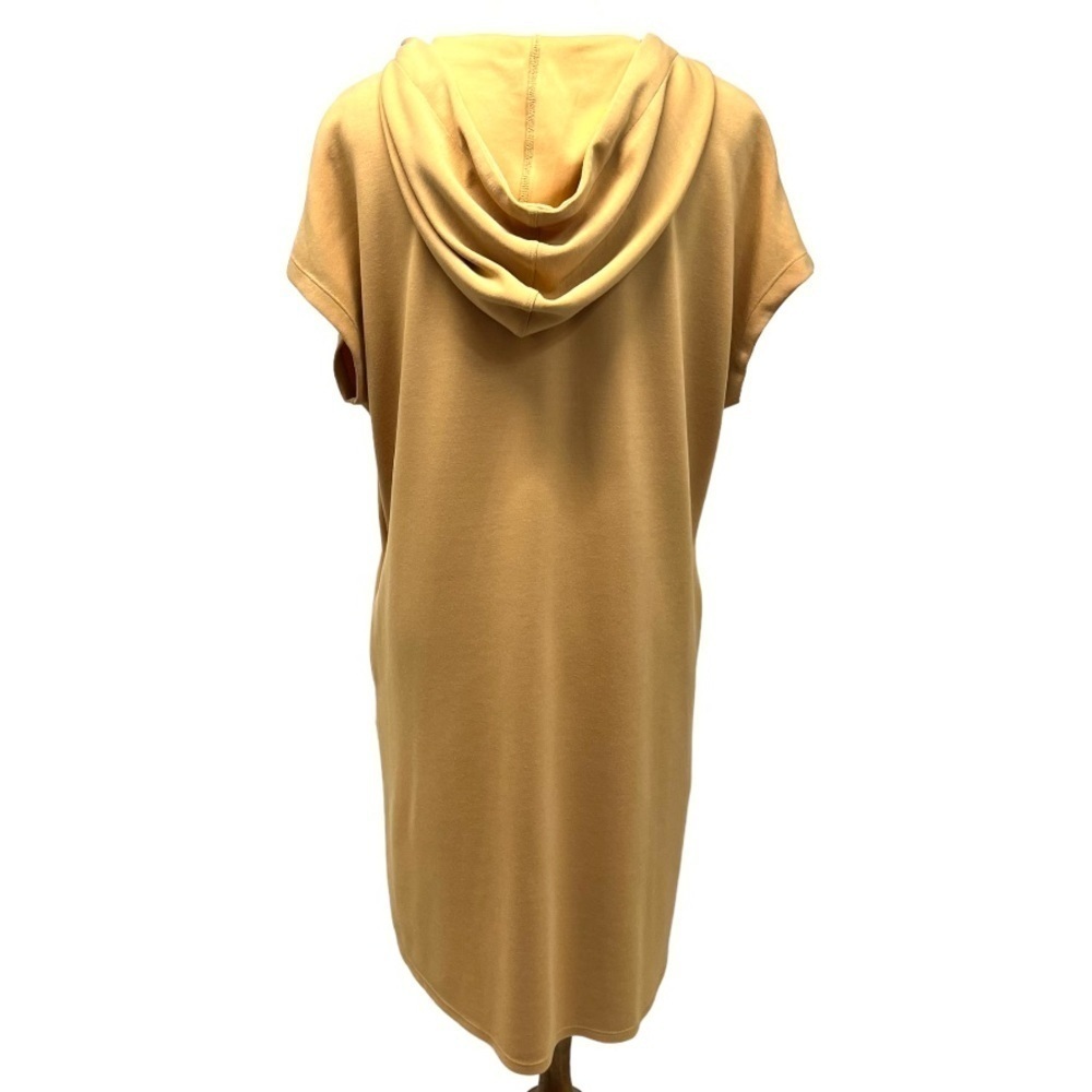Magaschoni Pale Gold Modal Blend Hooded Sweatshirt Dress Women’s Large - Picture 5 of 9